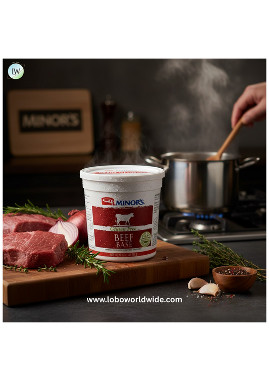 Minor's 1 lb. Gluten-Free All-Natural Beef Base - 6/Case