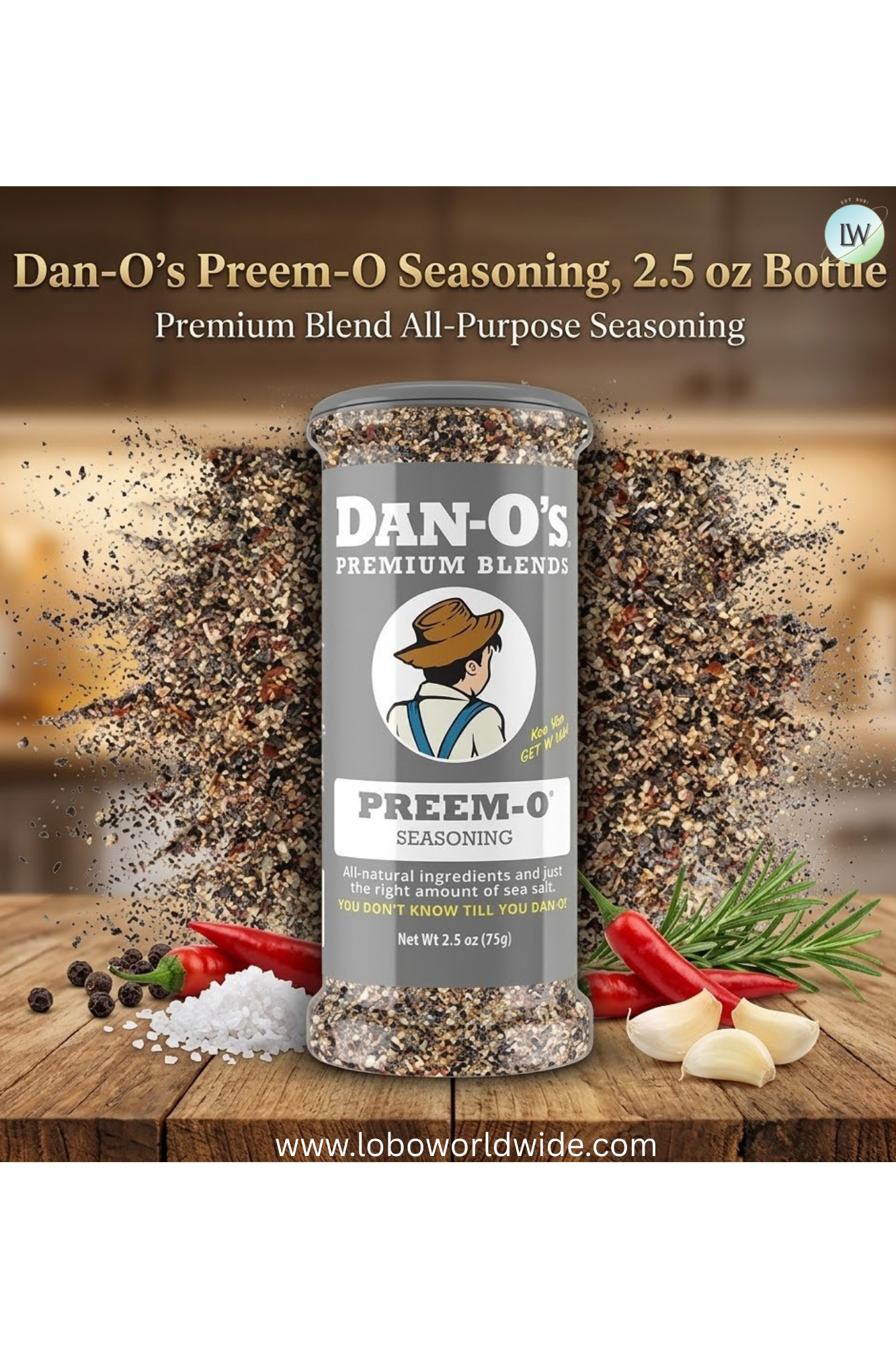 Dan-O's® Preem-O® Seasoning - Small bottle (3.4 oz)