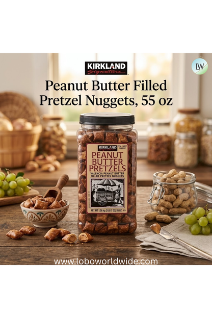 Kirkland Signature Peanut Butter Filled Pretzel Nuggets, 55 oz