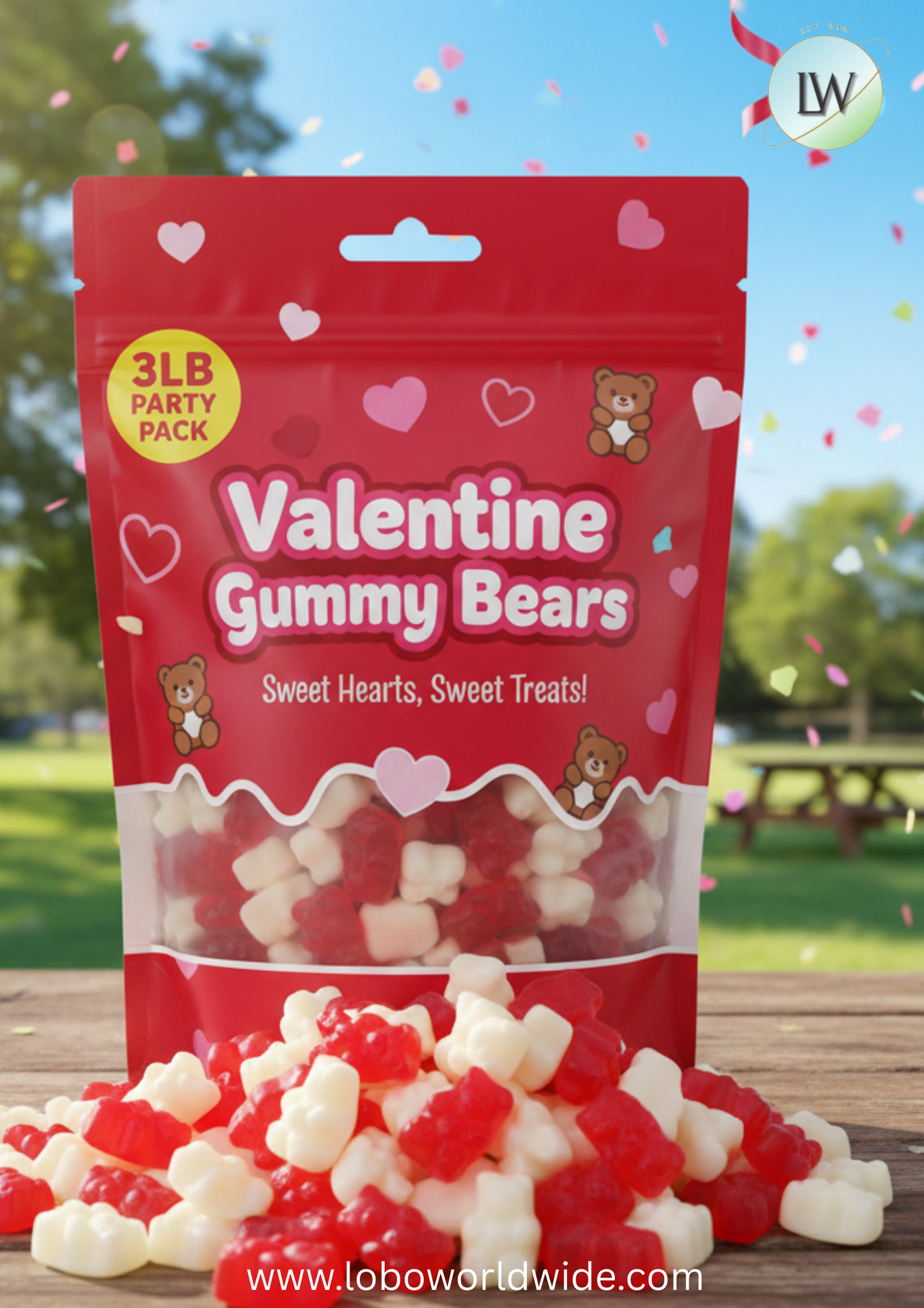 Valentine Gummy Bears (Various Sizes)