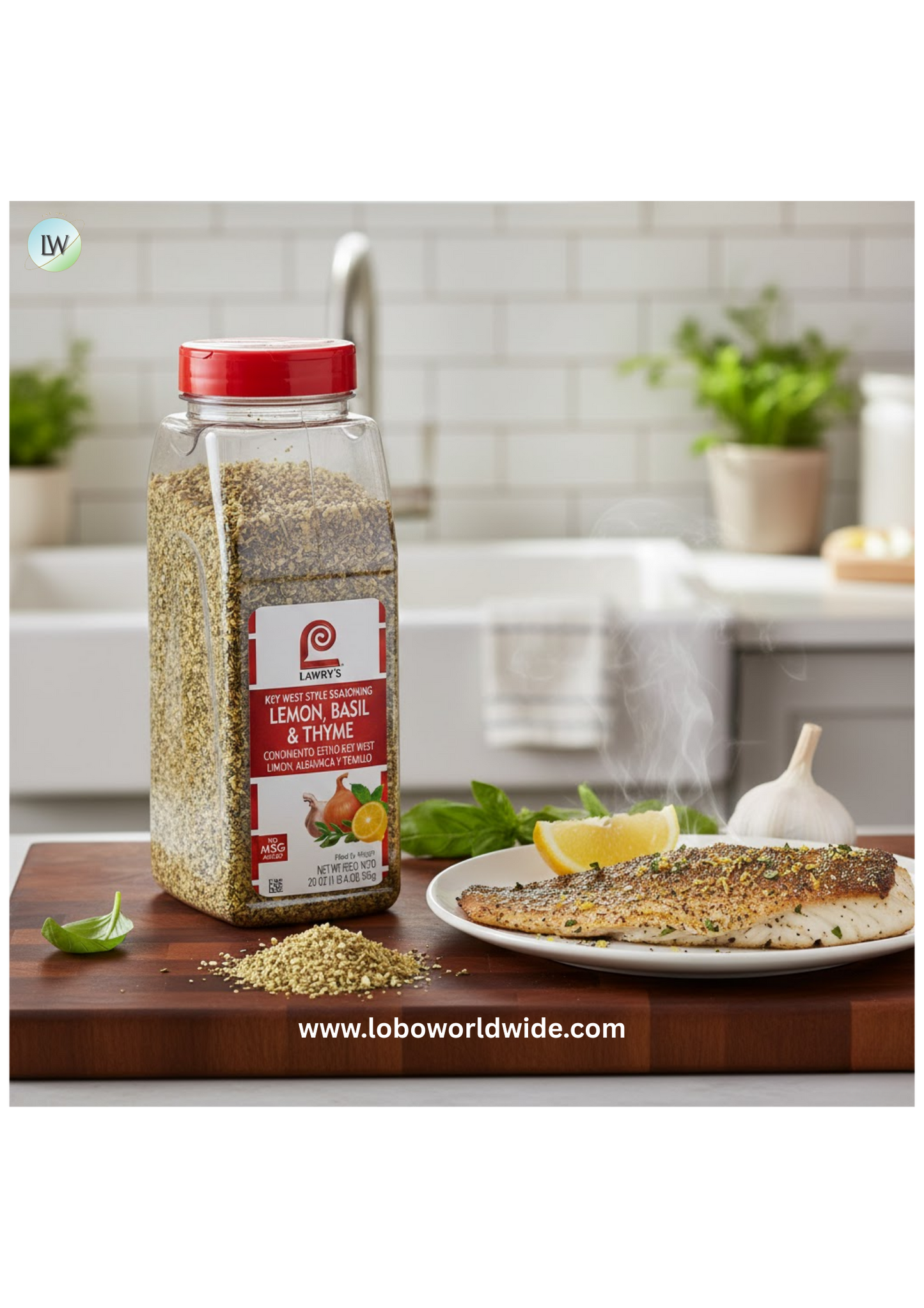 Lawry's 20 oz. Lemon, Basil, and Thyme Key West-Style Seasoning