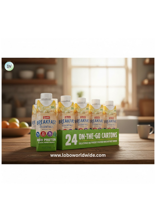 Carnation Breakfast Essentials High Protein Ready-to-Drink, Classic French Vanilla, 8 FL OZ Carton (Pack of 24)
