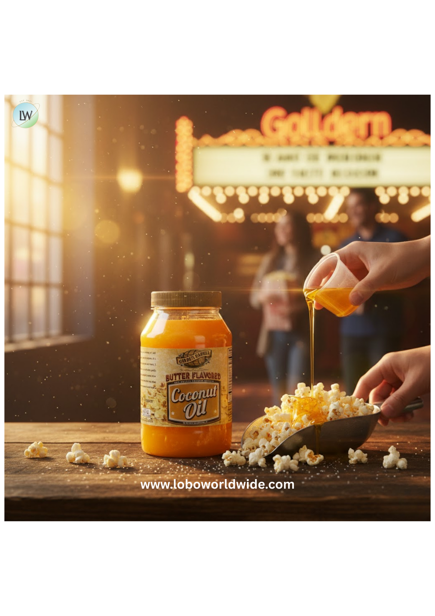 Golden Barrel 32 oz. Butter Flavored Coconut Oil - 12/Case