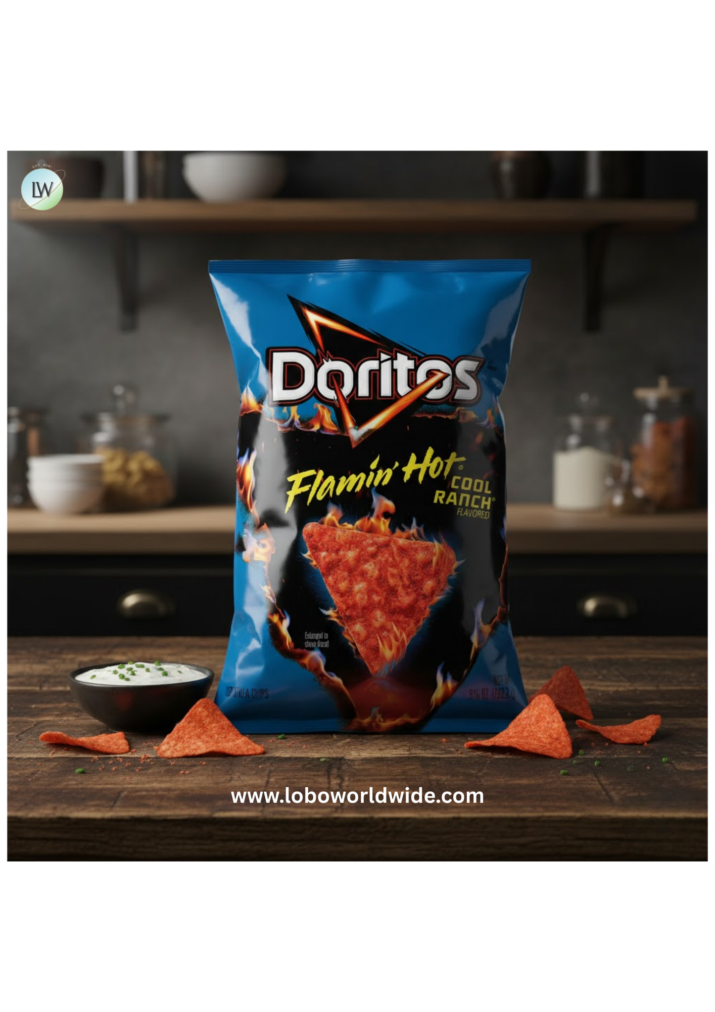 Doritos Flamin' Hot Cool Ranch Flavored Tortilla Chips, 9.25 oz Bag