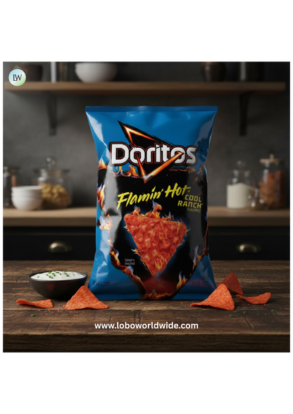Doritos Flamin' Hot Cool Ranch Flavored Tortilla Chips, 9.25 oz Bag