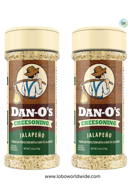 Dan-O's, Small Bottles, 2 Pack, Includes Cheesoning and Jalapeño Cheesoning Seasonings, Sugar Free, Zero Calorie