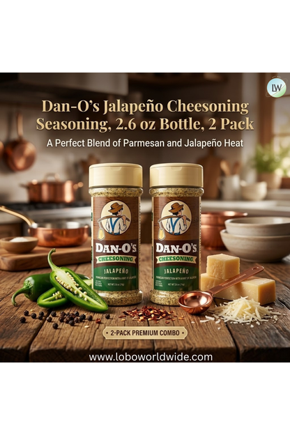 Dan-O's, Small Bottles, 2 Pack, Includes Cheesoning and Jalapeño Cheesoning Seasonings, Sugar Free, Zero Calorie