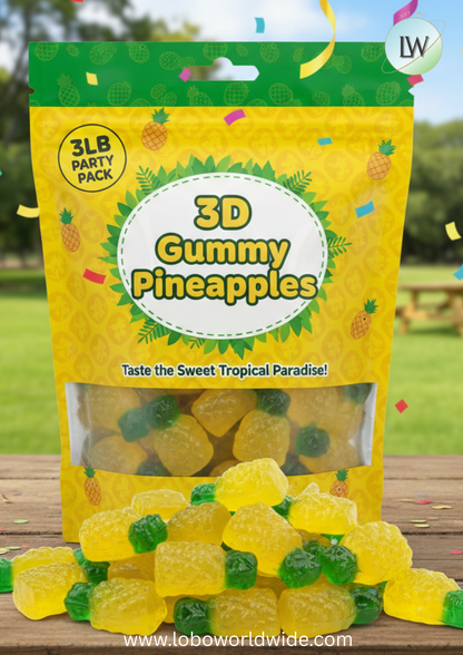 3D Gummy Pineapples(Various Sizes)
