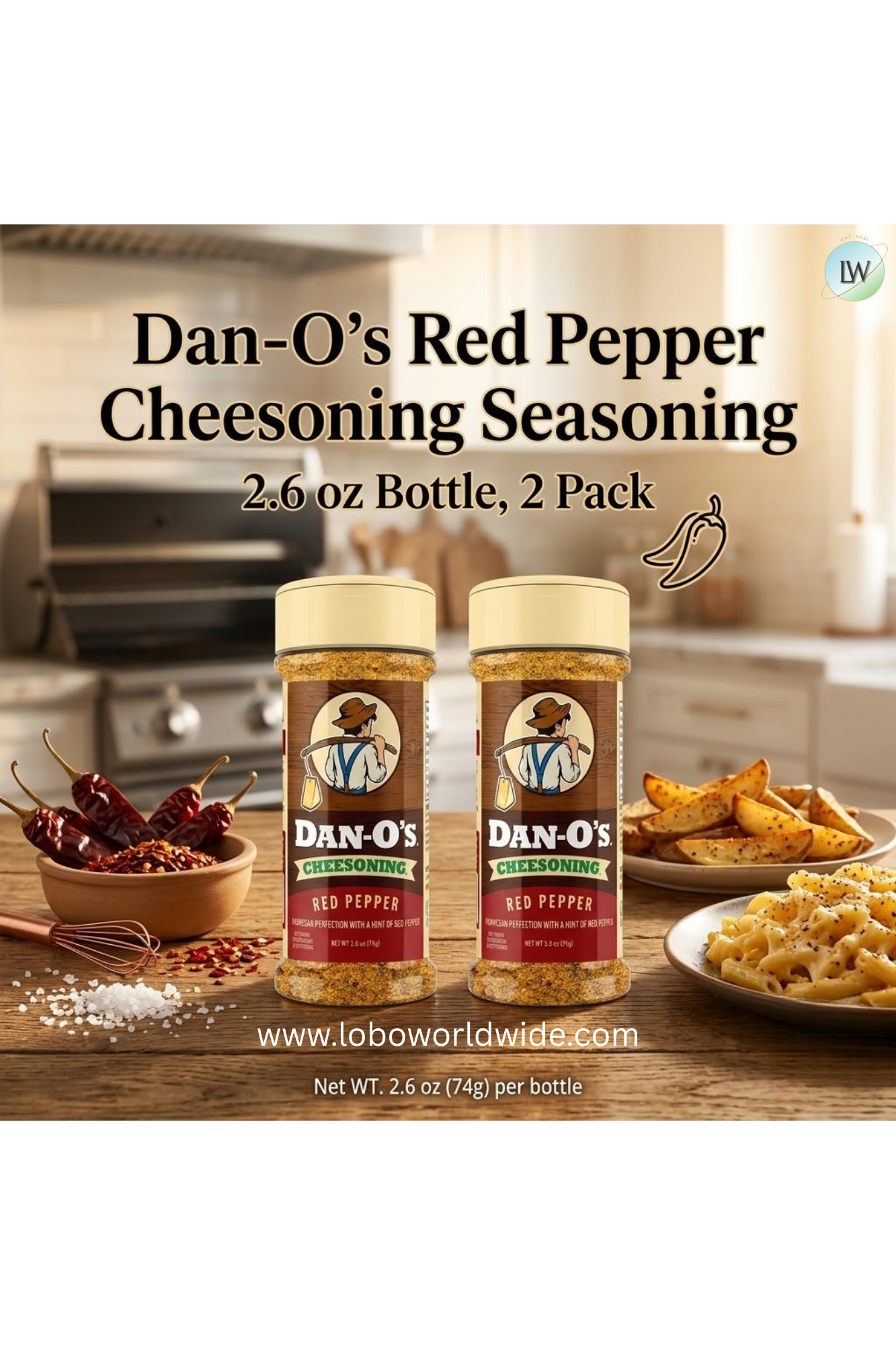 Dan-O's, Small Bottles, 2 Pack, Includes Cheesoning and Jalapeño Cheesoning Seasonings, Sugar Free, Zero Calorie