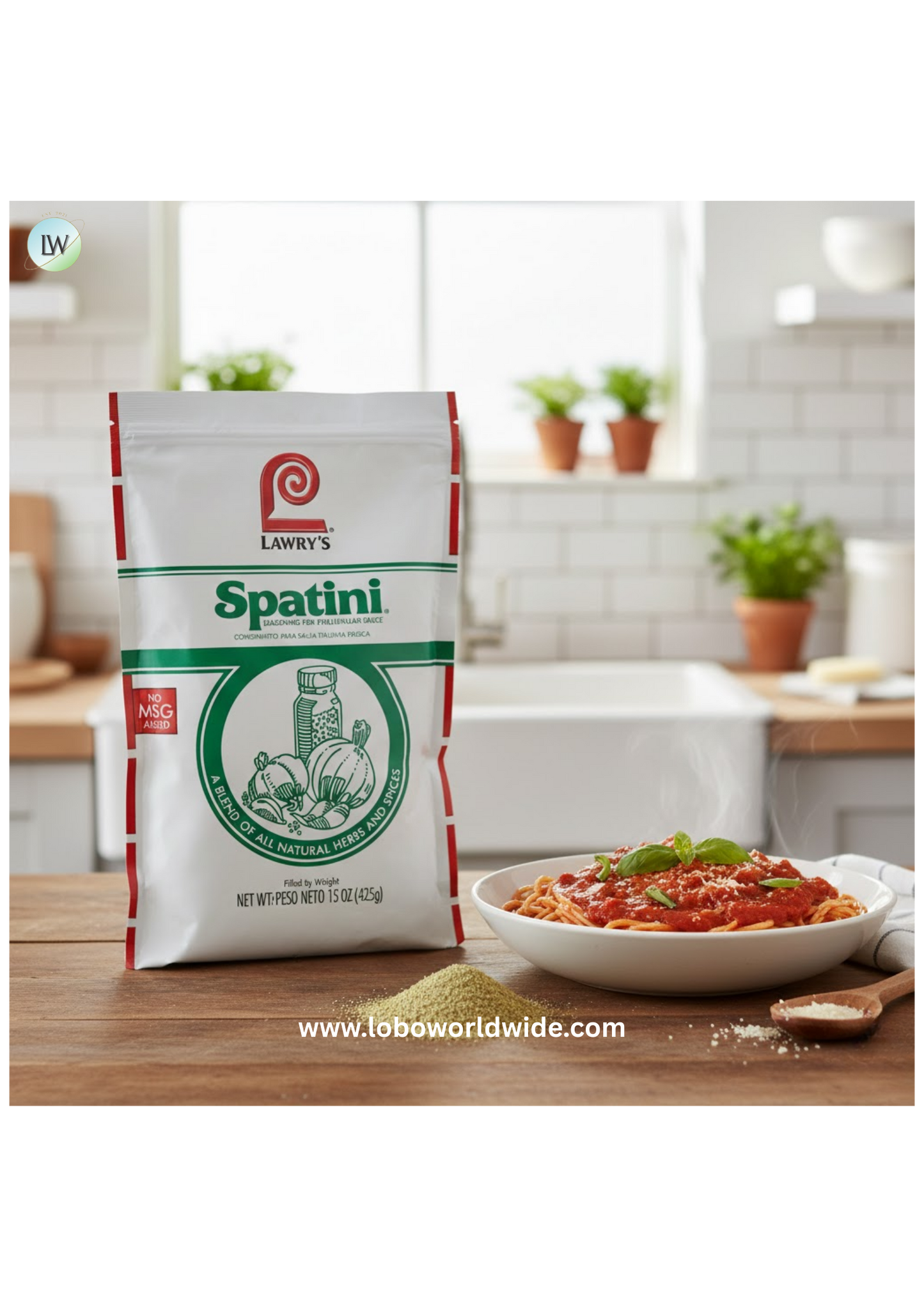 Lawry's 15 oz. Spatini Spaghetti Sauce Seasoning Mix - 6/Case