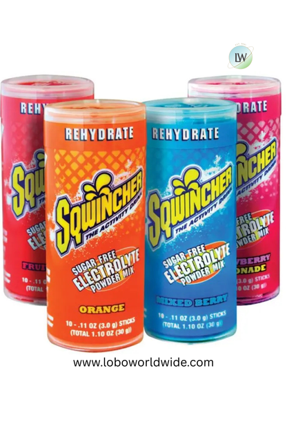 Sqwincher Qwik Stik ZERO Sugar Free, Low Calorie Electrolyte Drink, Assorted Flavors, Case of 200