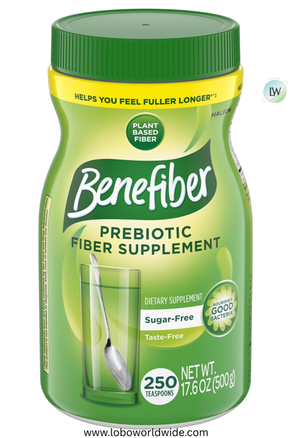 Benefiber Daily Prebiotic Fiber Supplement Powder for Digestive Health, Unflavored - 125 Servings (17.6 Ounces)