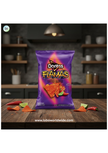 Doritos Tortilla Chips Flamas Flavored Snack Chips, 9.25 Ounce Bag