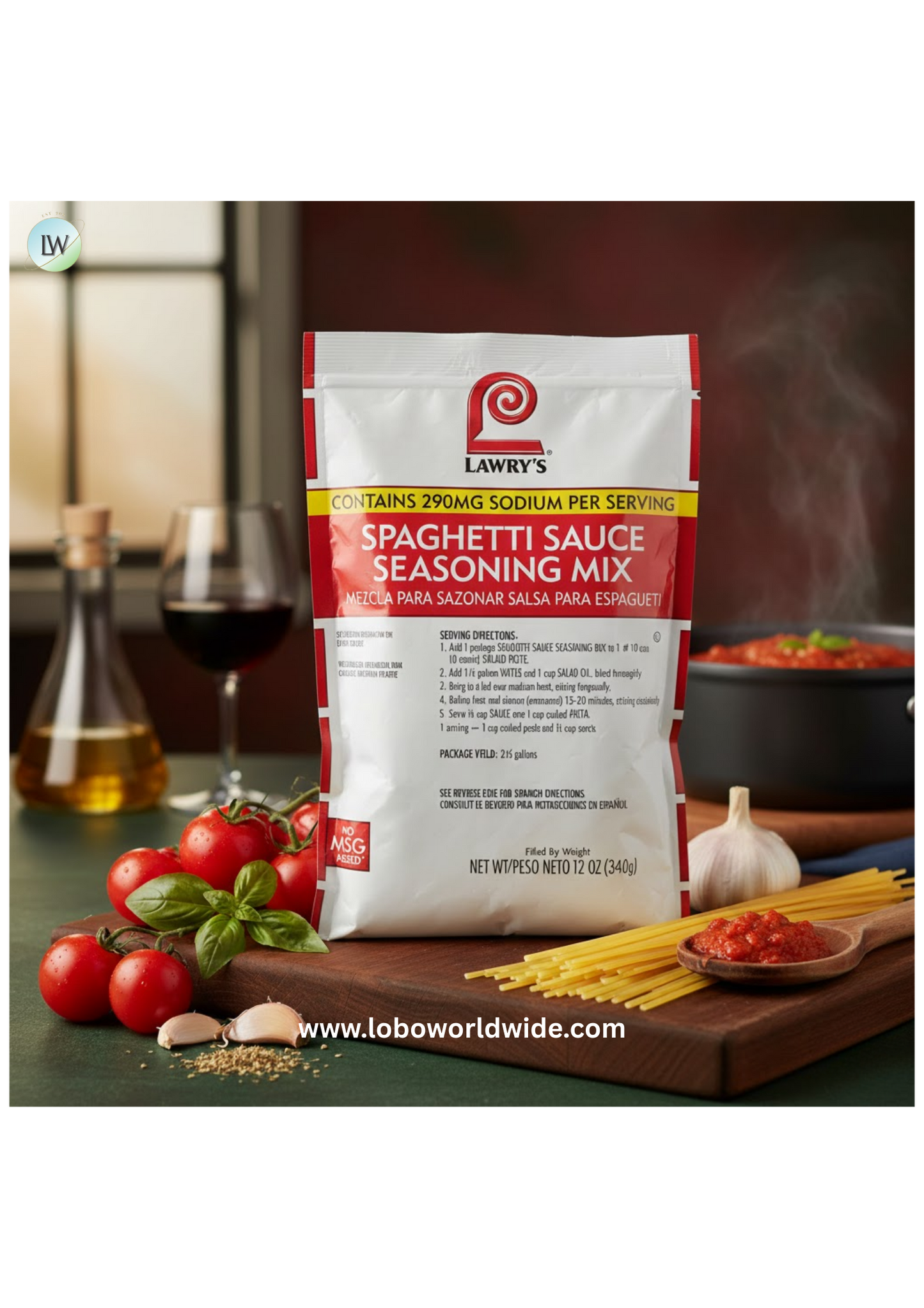 Lawry's 12 oz. Spaghetti Sauce Seasoning Mix - 6/Case