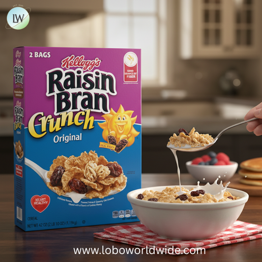 Kellogg's Raisin Bran Crunch Breakfast Cereal with Fiber, 2 pk.