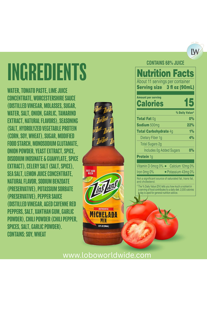 Zing Zang Ultimate Michelada Bundle - 3-pack of 32oz Michelada Mix + 1 Zing Zang 3oz Bloody Mary Cocktail Rim Salt
