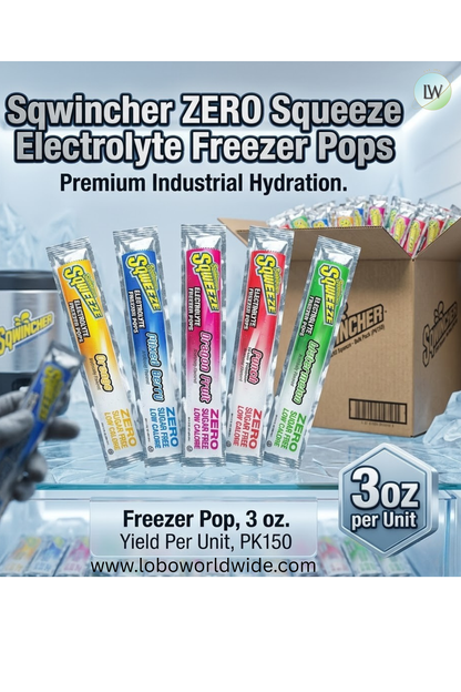 Sqwincher Freezer Pop, 3 oz. Yield Per Unit, PK150 (Various Mix Of Flavours)