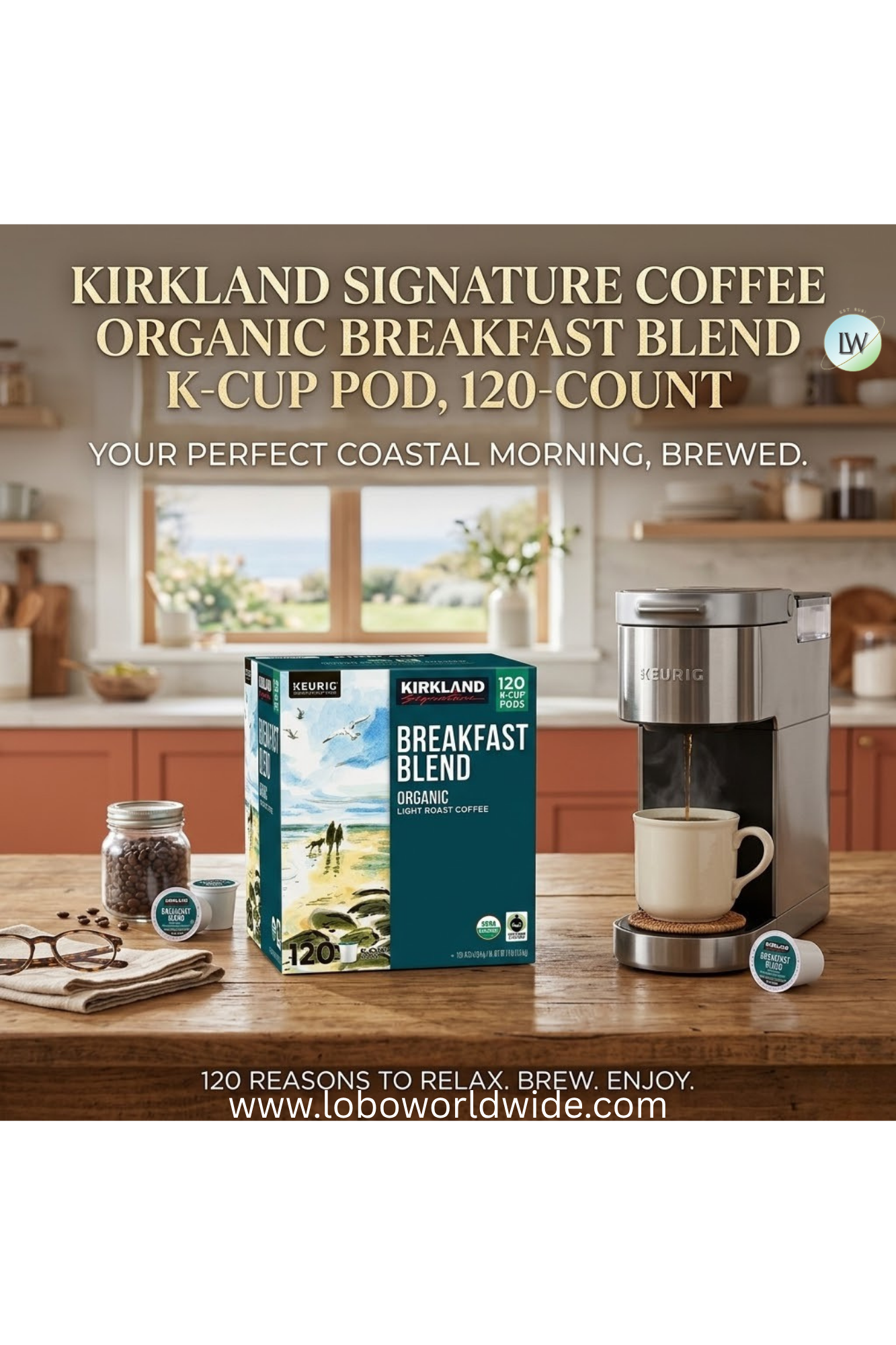 Kirkland Signature Coffee K-Cup Pod, 120-count