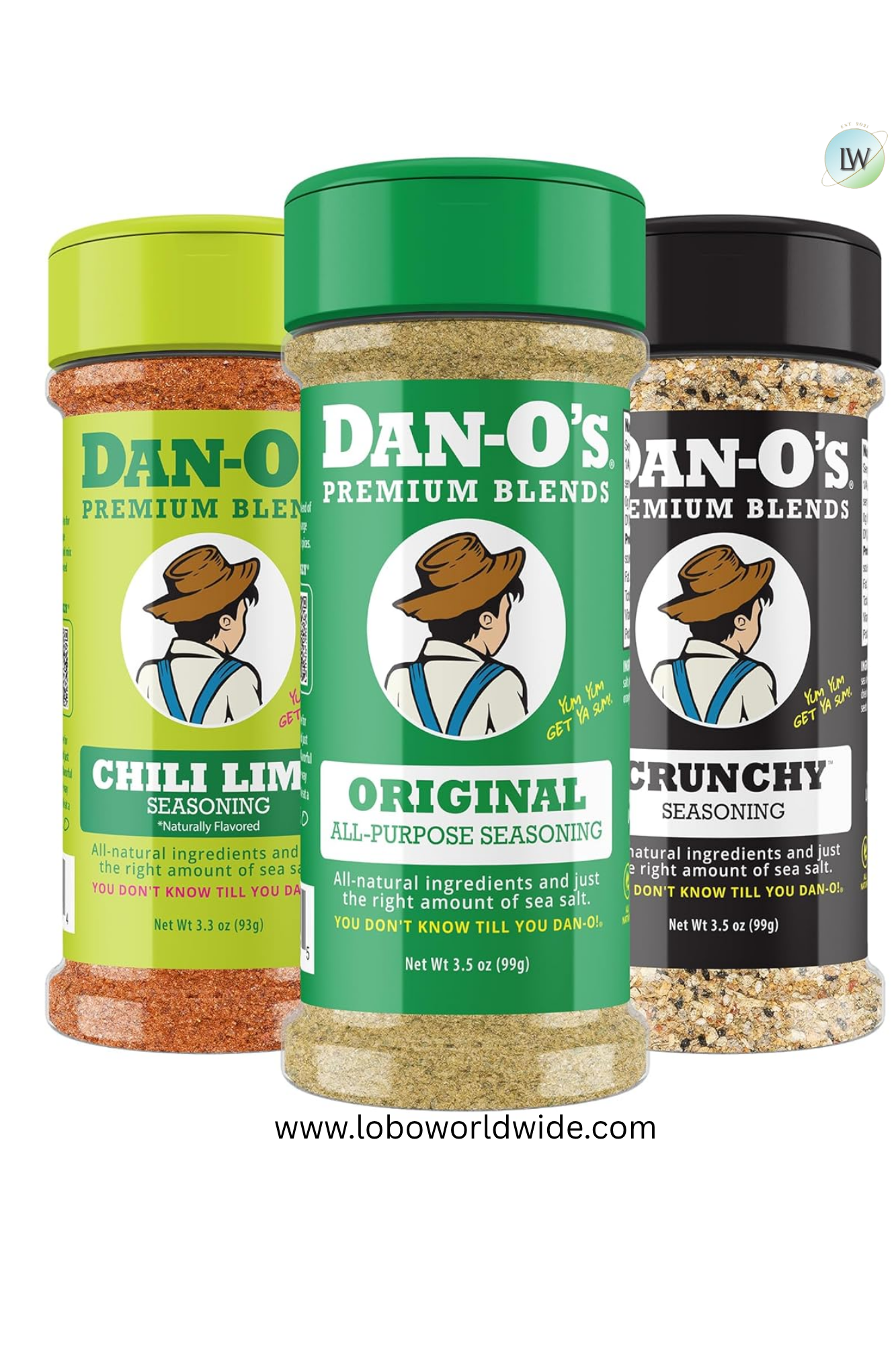 Dan-O's, 3 Bottle Seasoning Set (Variety Pack)