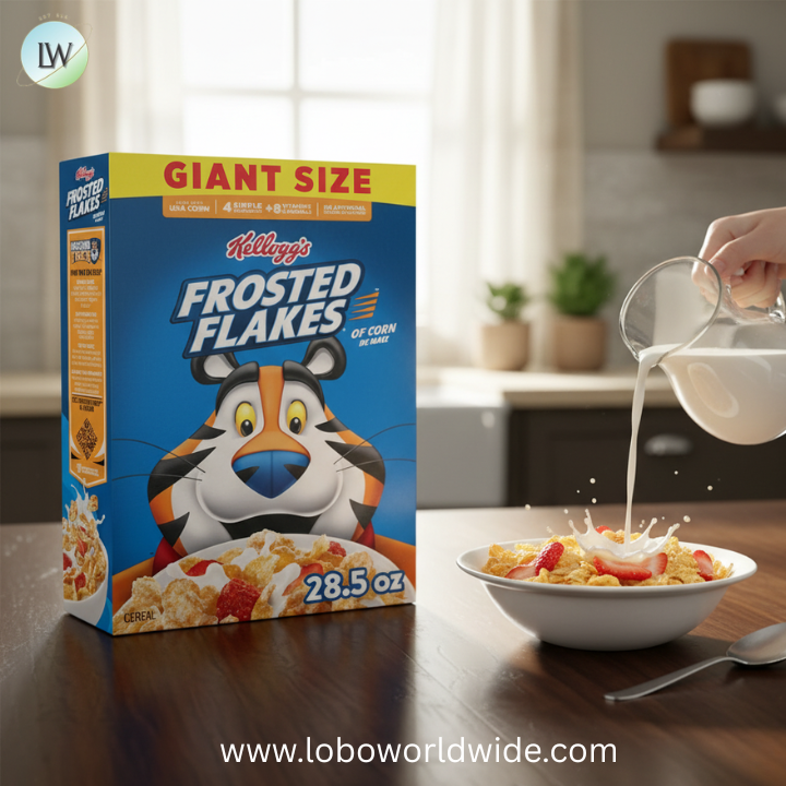 Kellogg's Frosted Flakes Breakfast Cereal, Fat Free, Giant Size, 28.5 oz