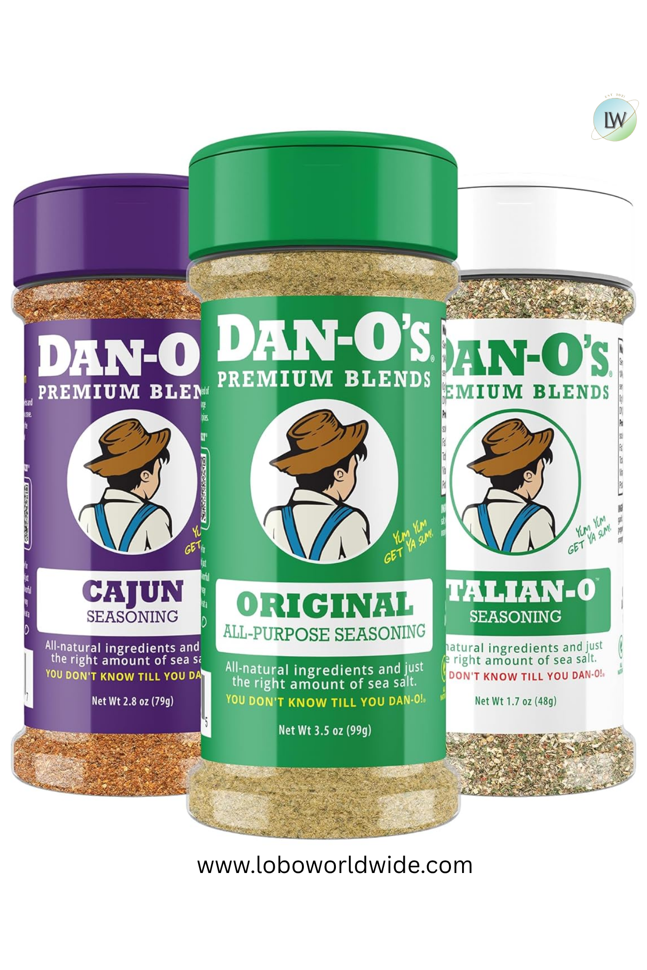 Dan-O's, 3 Bottle Seasoning Set (Variety Pack)