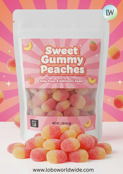 Sweet Gummy Peaches(Various Sizes)