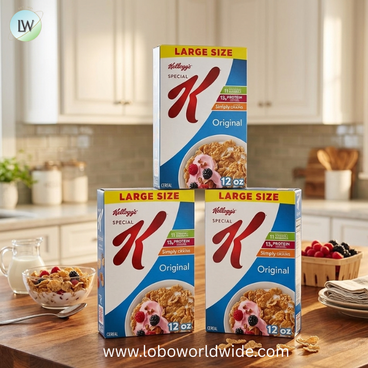 Kellogg's Special K Breakfast Cereal, Family Breakfast, Fiber Cereal, Large Size, Original, 12oz Box (1 Box)