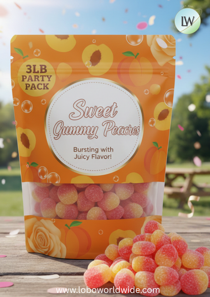 Sweet Gummy Peaches(Various Sizes)