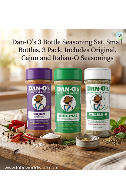 Dan-O's, 3 Bottle Seasoning Set (Variety Pack)