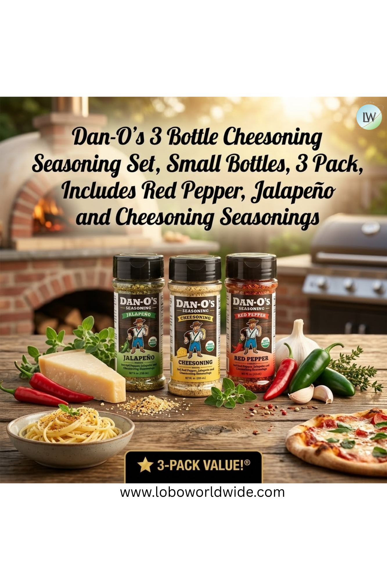 Dan-O's, 3 Bottle Seasoning Set (Variety Pack)