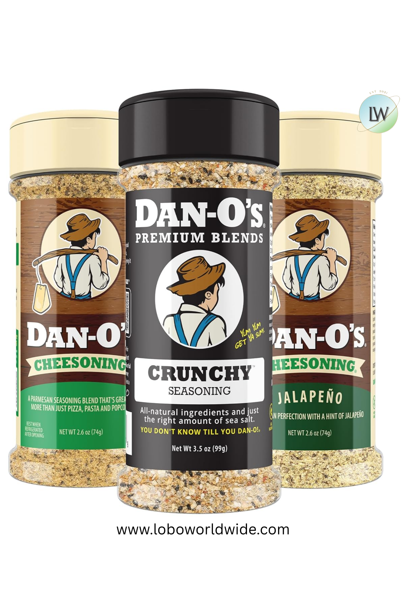 Dan-O's, 3 Bottle Seasoning Set (Variety Pack)
