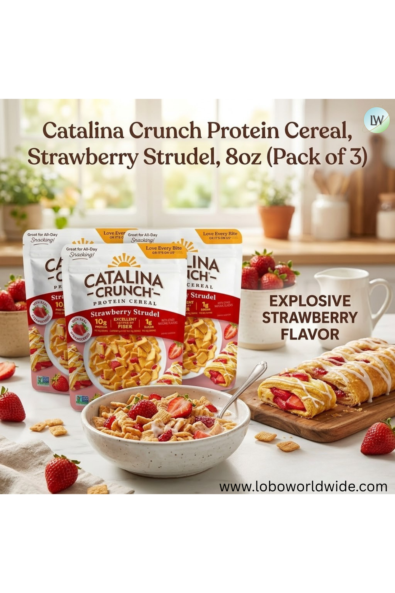 Catalina Crunch Protein Cereal, 8 oz (Pack of 3)