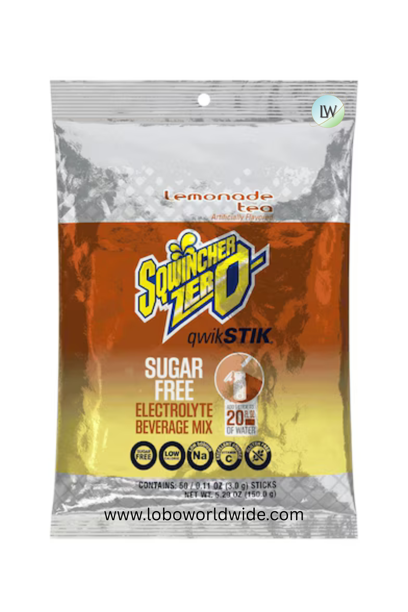 Sqwincher Sports Drink Mix,Lemonade Tea Powder Concentrate, PK50