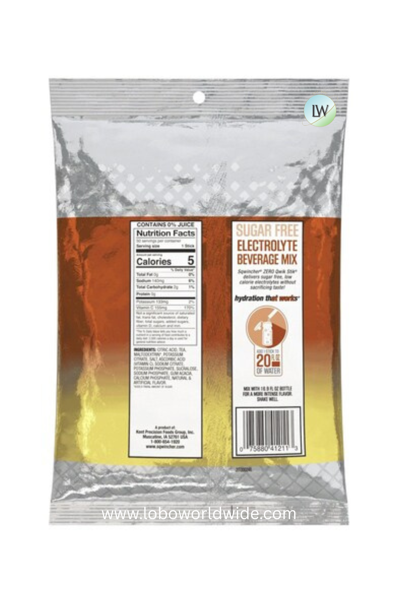 Sqwincher Sports Drink Mix,Lemonade Tea Powder Concentrate, PK50