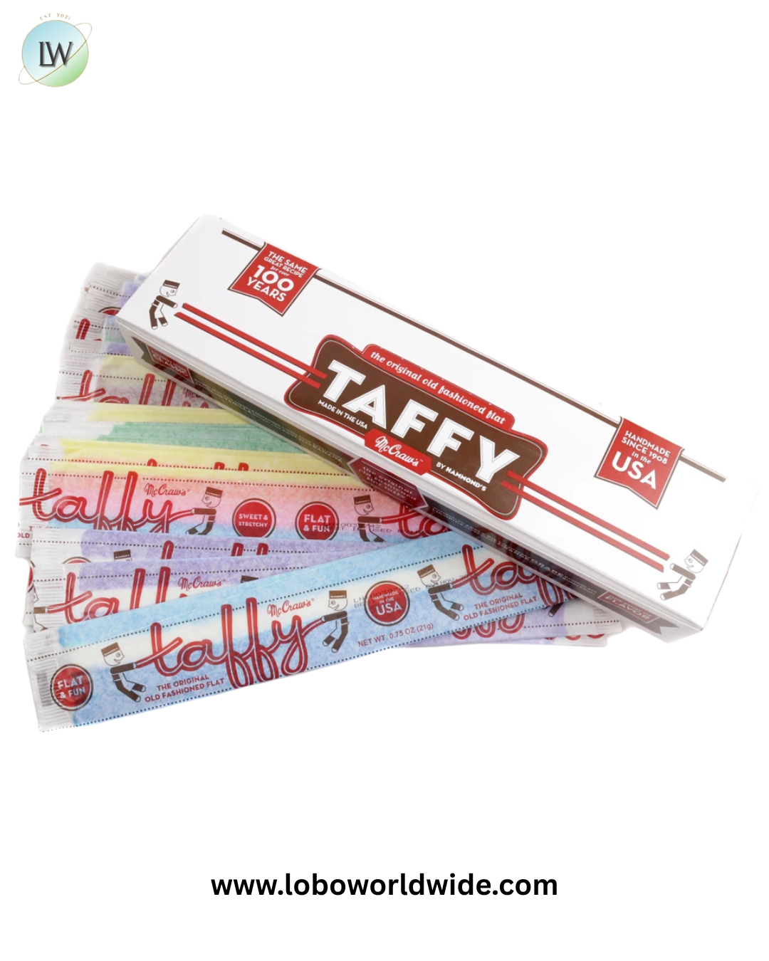 McCraw's Giant Flat Taffy 24 Piece