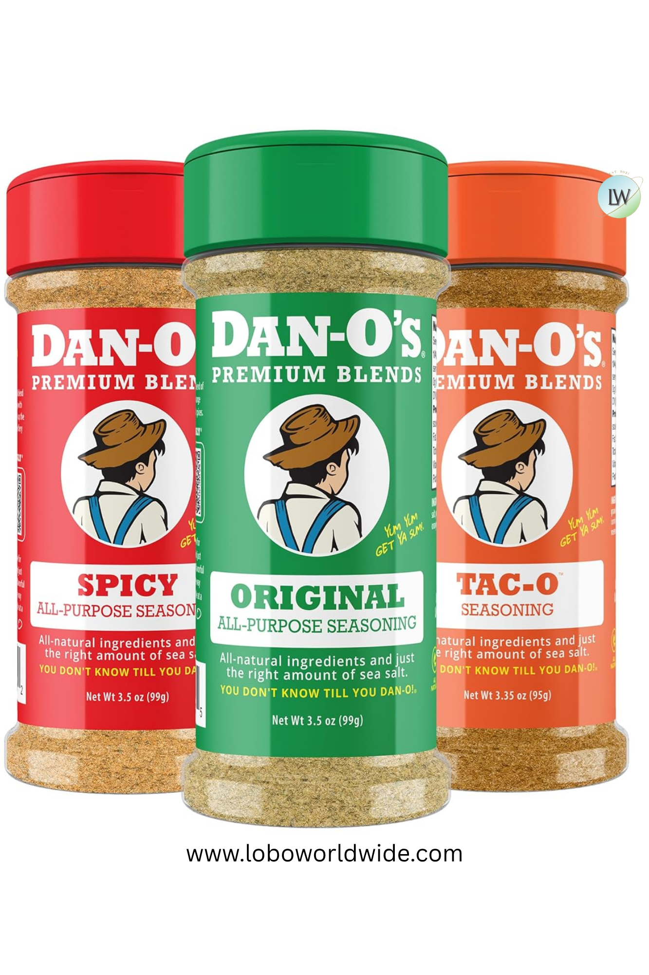 Dan-O's, 3 Bottle Seasoning Set (Variety Pack)