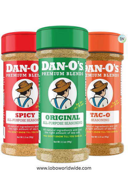Dan-O's, 3 Bottle Seasoning Set (Variety Pack)