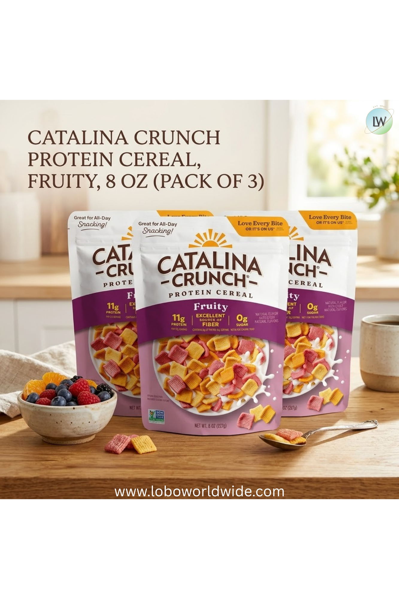 Catalina Crunch Protein Cereal, 8 oz (Pack of 3)