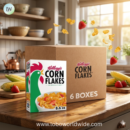 Kellogg's Corn Flakes Breakfast Cereal, Kids Cereal, Family Breakfast (6 Boxes)