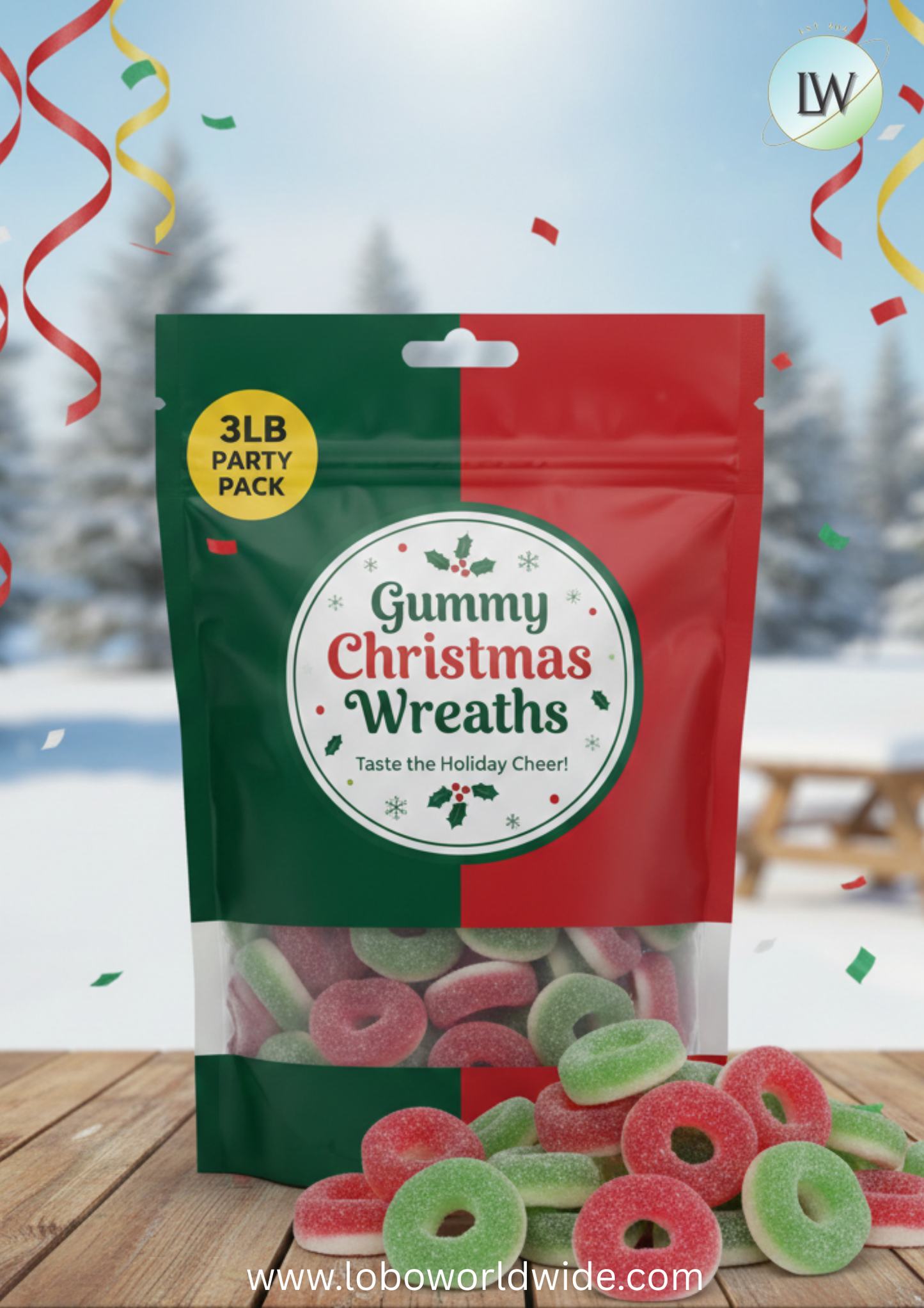 Gummy Christmas Wreaths(Various Sizes)