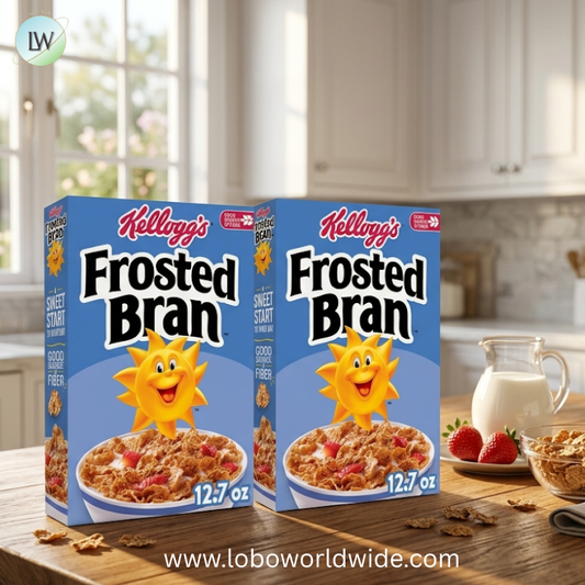 Kellogg's Frosted Bran Breakfast Cereal, Fiber Cereal, Family Breakfast, Original, 12.7oz Box (1 Box)