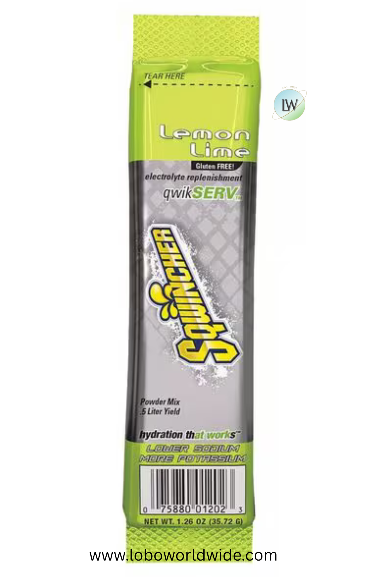 Sqwincher Sports Drink Mix Powder 1.26 oz., Lemon-Lime, PK8
