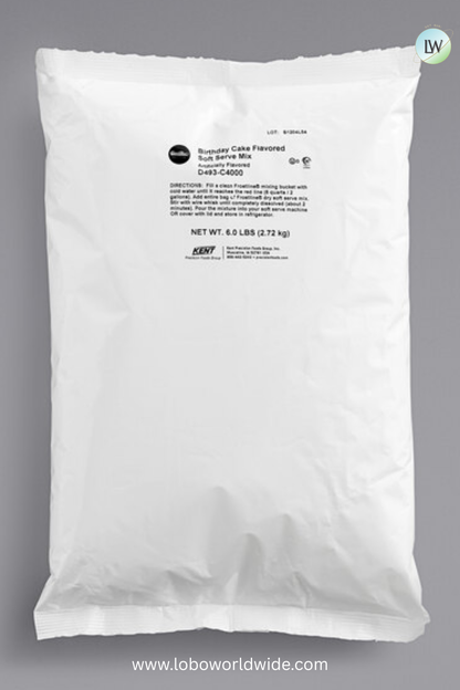 Frostline Birthday Cake Soft Serve Ice Cream Mix 6 lb