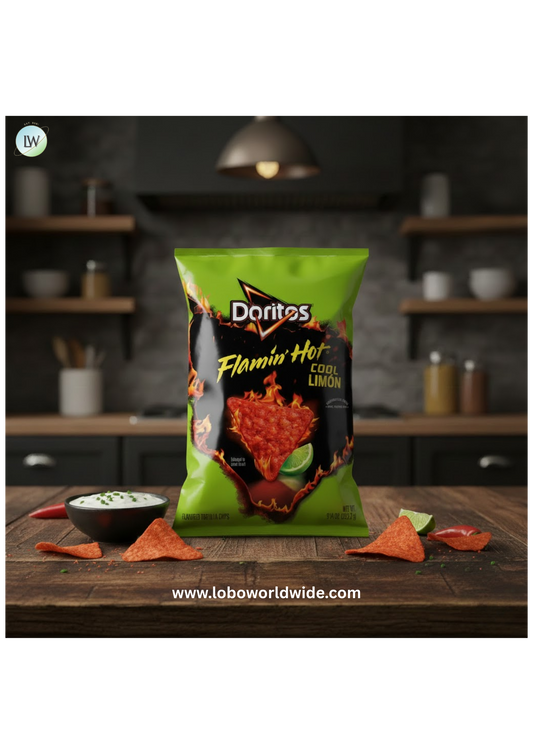 Doritos Flamin' Hot Limon Flavored Tortilla Chips, 9.25 oz Bag