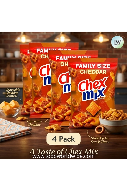 Chex Mix Cheddar Snack Mix, Savory Snack Bag, Family Size, 13.5 oz(Various Sizes)