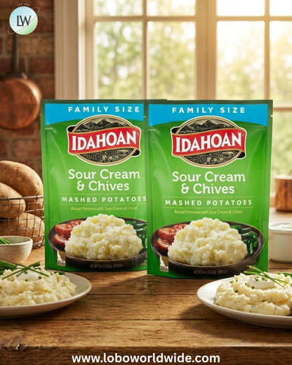 Idahoan Sour Cream & Chives Mashed Potatoes Family Size Side Dish, 8 oz