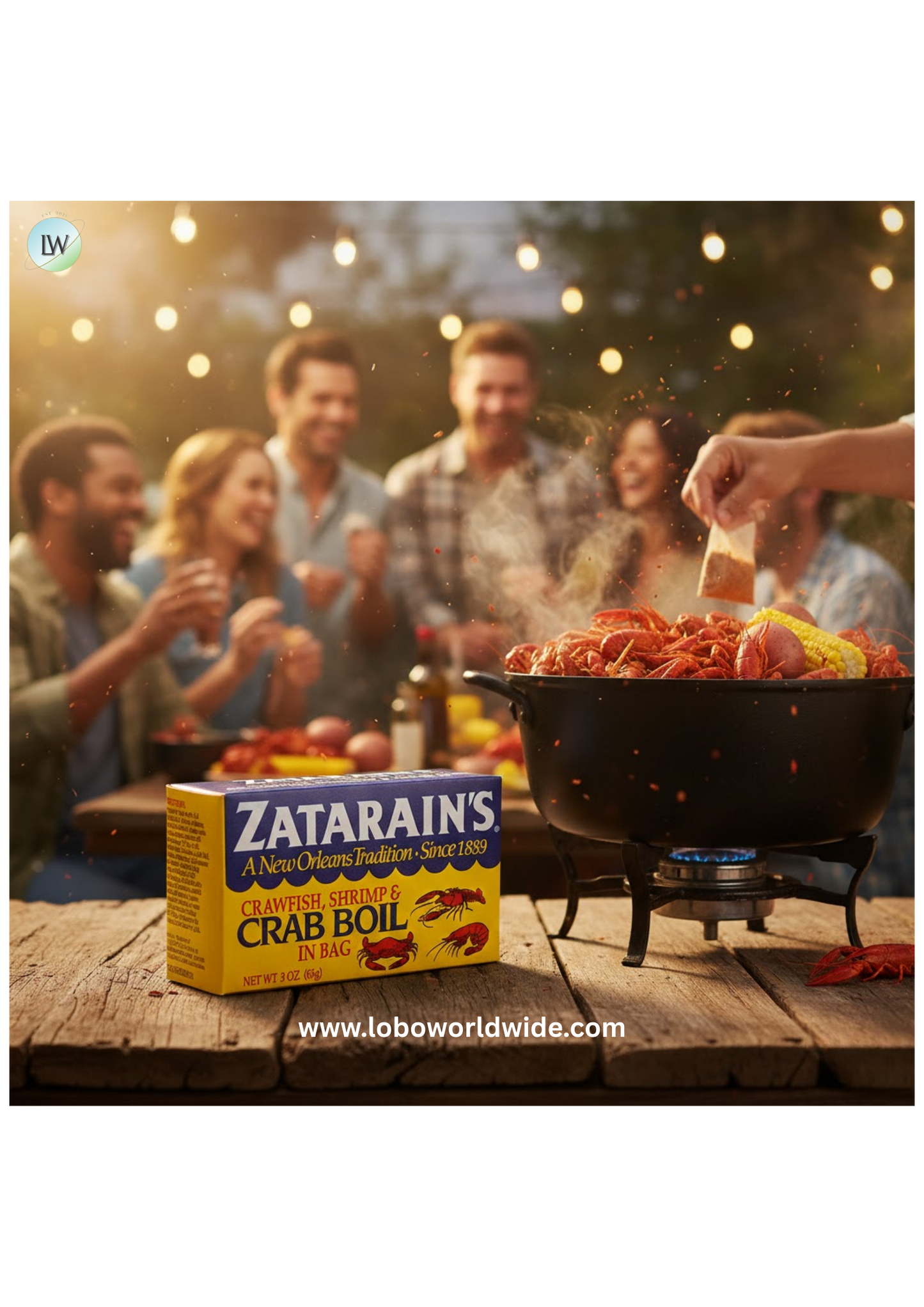 Zatarain's 3 oz. Dry Crab Boil Mix - 6/Case