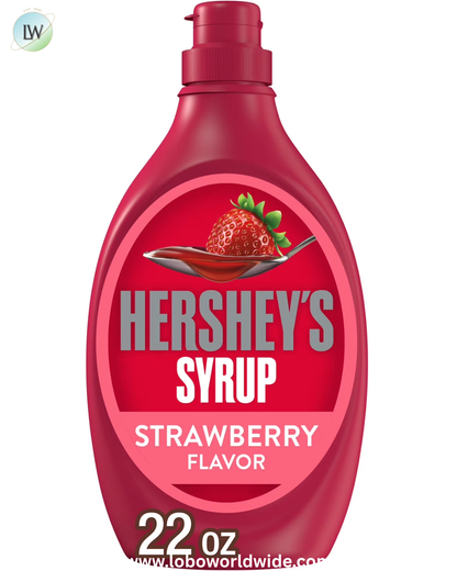 (2 pack) Hershey's Strawberry Flavored Syrup, Bottle 22 oz