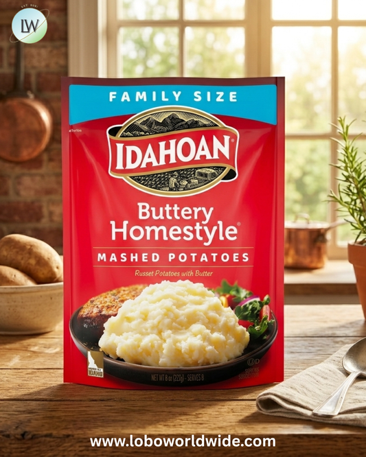 (2 pack) Idahoan Buttery Homestyle Mashed Potatoes Family Size Pantry Food, 8 oz