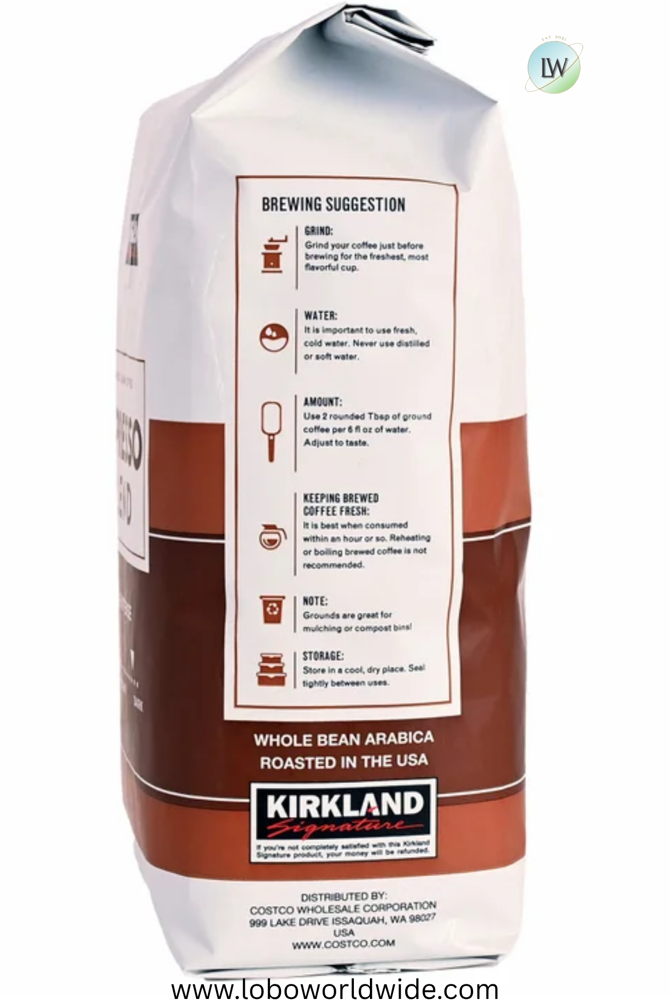 Kirkland Signature Coffee, Medium Roast, 2.5 lbs